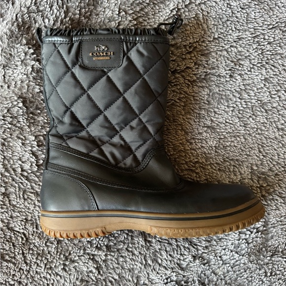 COACH Samara Black Quilted Cold Weather Boots - Picture 12 of 13
